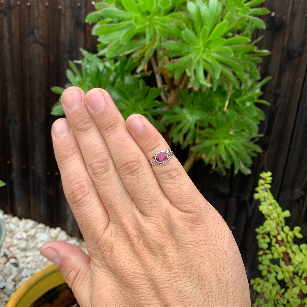 Silver Ruby Ring - image 4